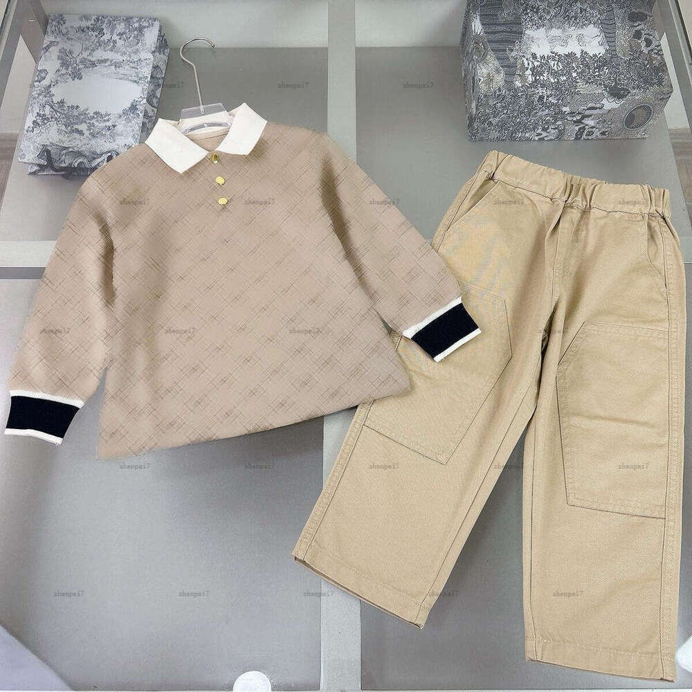 Top baby Tracksuits Letter printing casual pants set autumn kids designer clothes Long sleeved shirt polo and pants A679X19N167