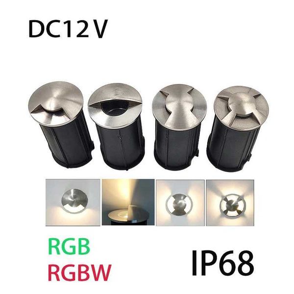 IP68 Waterproof Led Underground Light Terrace Spot 12V Rgb Garden Decoration Dimmable Built-in Floor Deck Lamp 3W Half Moon CL240813