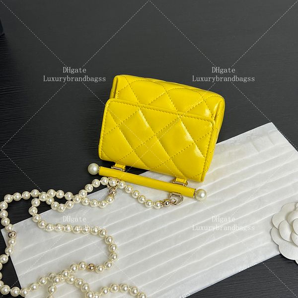 Clutch With Chain Evening Bag Designer Crossbody Bag 10A Mirror Quality Imitation Pearls Chain Pouch Handbag With Box 24C52