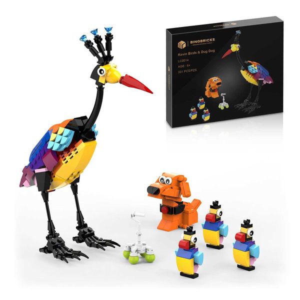 MOC Up The Bird Peluche Building Block Block Educational DIY Toys Flying Balloon House Model para Kid Birthday GiftSt250118