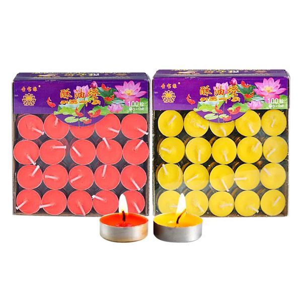100Pcs Smokeless Wax Candle Decorative Tealight Candles Long Lasting Tea Candles Party Decoration Night Light CandlesXJ241112