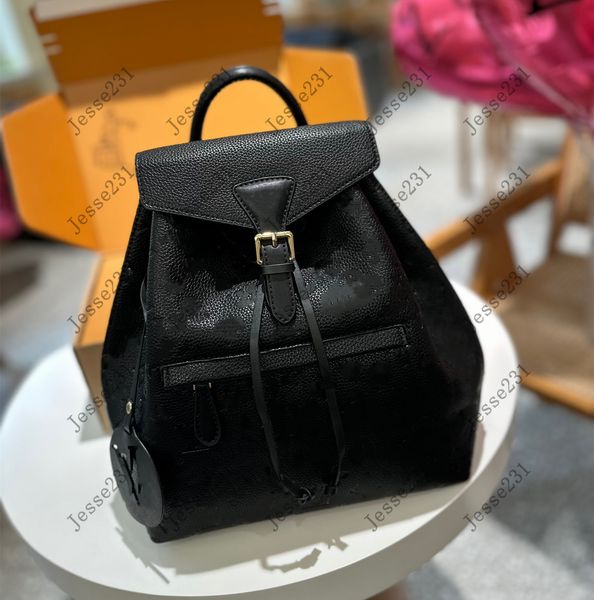 7A Luxurys Designer bag womens mens Montsouris Backpack Genuine Leather Backpacks School Bag Backpack Style Purse Wallets Lady Travel bag Sp