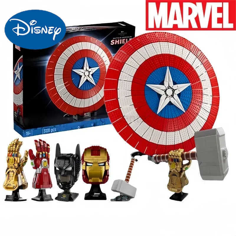 Disney Hot Marvel Blocks Bricks Toys Iron Man Nano Gauntlet Thanos Infinity Gauntlet Building Gloves Plastic Iron Man Model Puzzle Gift W20250625
