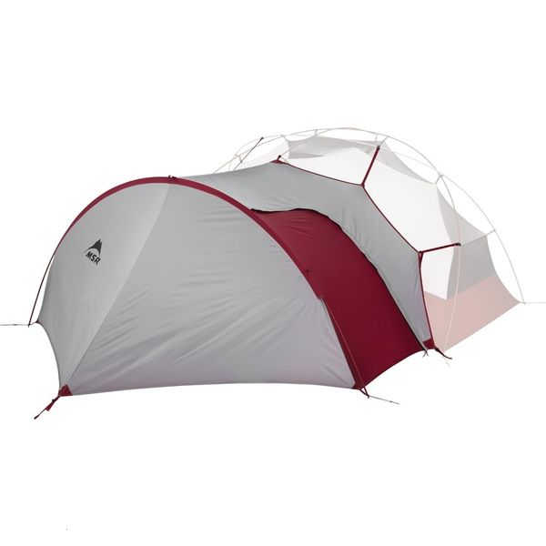 Gear Shed Tent Attachable Shelter For Elixir & Hubba Tents,White-Red, Count Of 2, White-Red