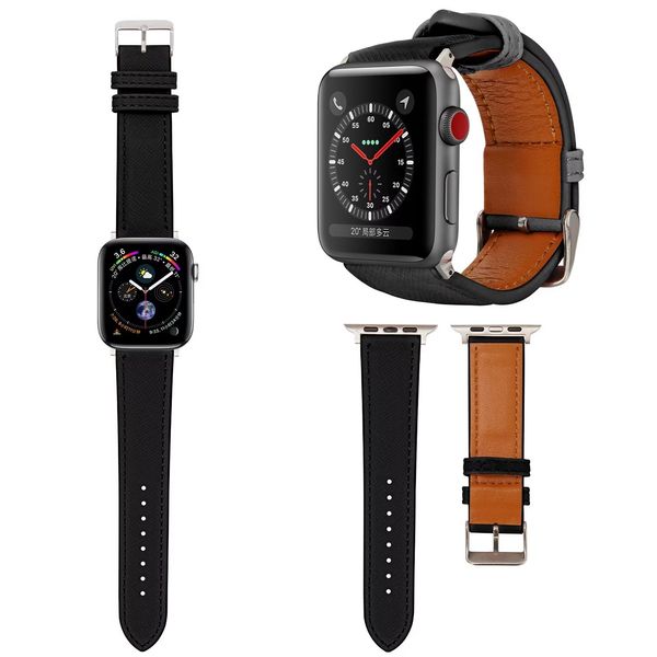 Black Strap for Designer Apple Watch Band Compatible with Smart Watches 38MM 40MM 41MM 44MM Fashion watchband Men Bands smartwatchs US