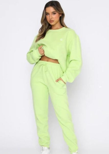 Alosweats Whiter Sporty Fitness Tracksuit e skinny Fox Sweat Long Sweat Sets Combating Club Roupet Letters Imprima Tops de bandagem de manga