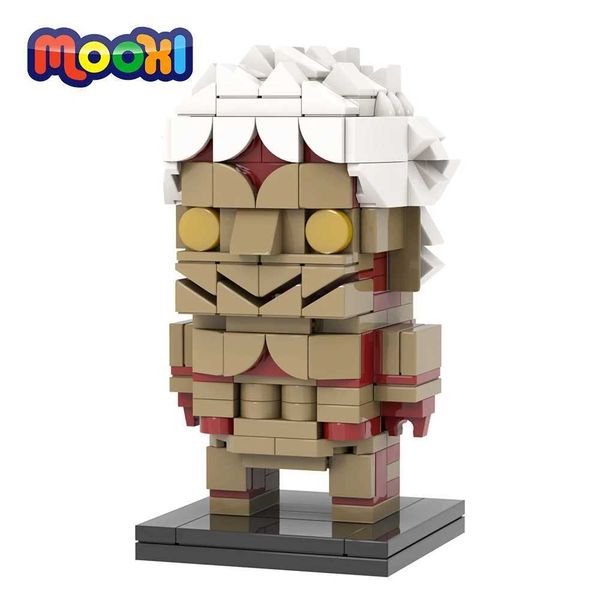 MOOXI Anime Series 213Pcs MOC Bricks Armored Titan BrickHeaded Figures Model Building Blocks Kids Toys For Children Gift MOC7284C250211