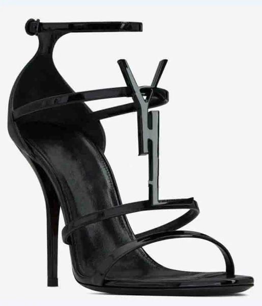 Luxurys Designers Women ys Sandals Heels Shoes Open Toe Genuine Patent Leather alphabet Shoe Christmas Handbag Factory_footwear