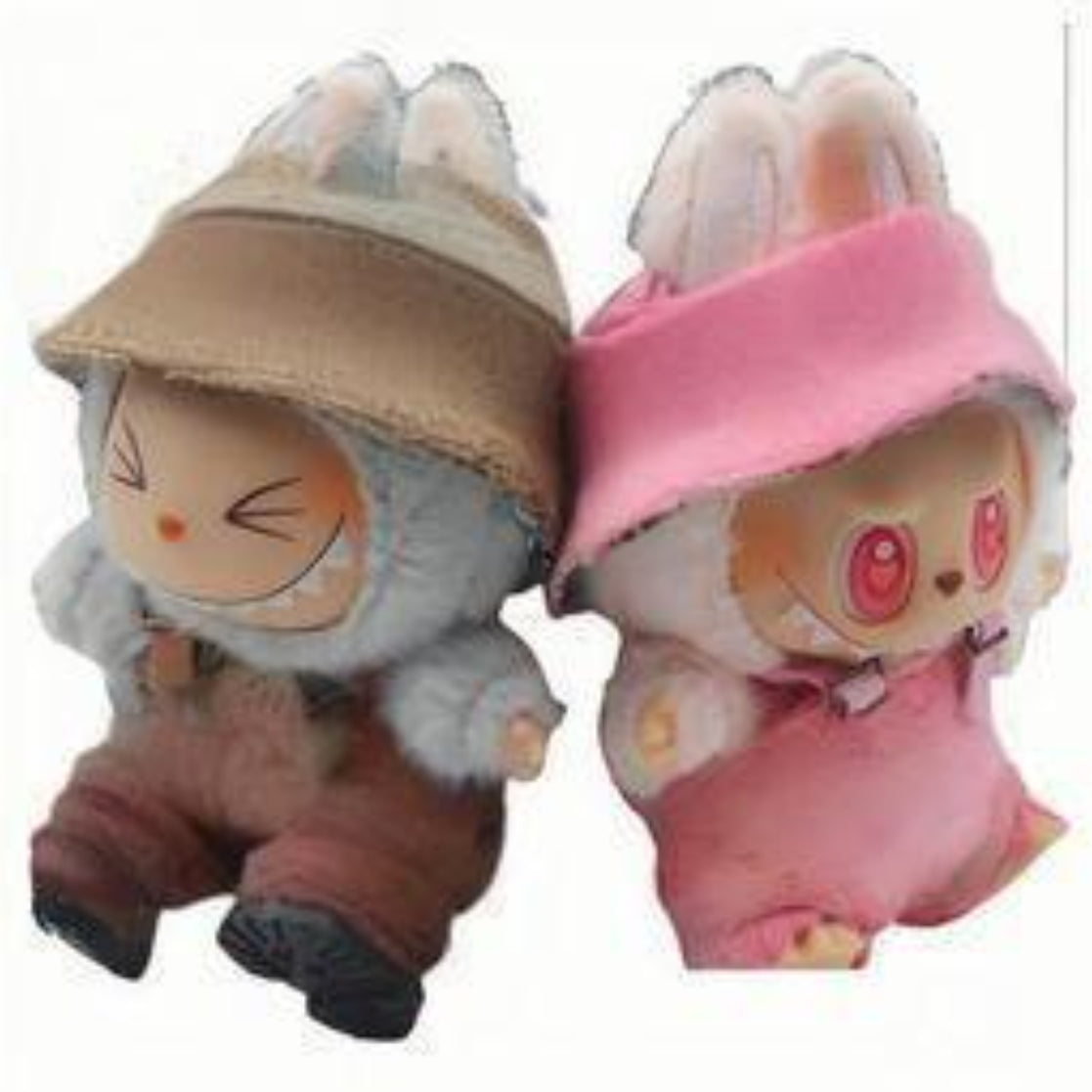 Clothing Doll 17Cm Apparel Labubu Figurine Suitable Clothes Trendy Cute Printed Graffiti Hoodie Cardigan Fisherman Hat Strap Pants Christmas Cap