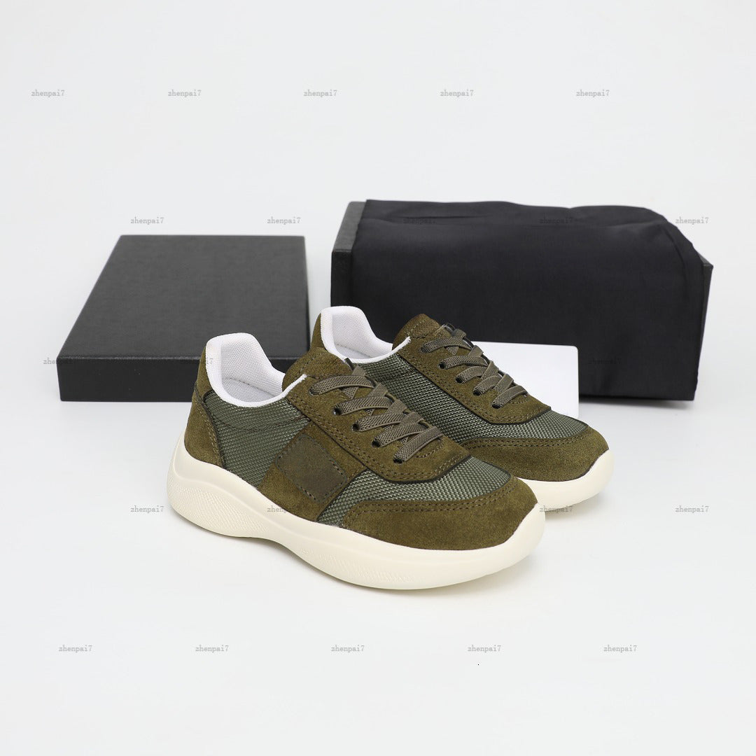 Top Kids Shoe High quality Child Sneakers Size 26-35 Box protection shipment Childrens Net fabric design baby Shoes A500X14N126-b