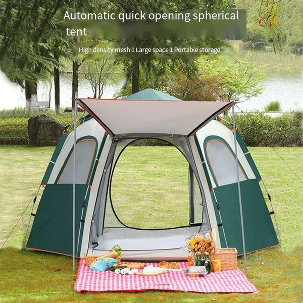ddmyoutdoor China domestic camping Tent outdoor camping beach portable folding automatic fast opening hexagonal tent camping rain protection