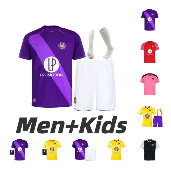 24 25 Toulouse soccer jerseys CISSOKO DALLINGA NICOLAISEN CASSERES Home Away maillot de foot 2024 2025 Men kids football shirts ABOUKHLHL RO