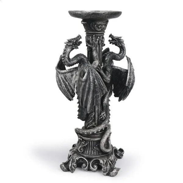Resin Vintage Dragon Candlestick Sculptures Living Room Holders Decoration Office House Home Decor Halloween Candle Holder 240824