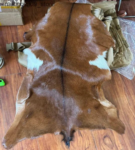 Carpets Unique natural goat skin carpet wool leather chair cushion carpet suitable for living rooms cat mats dog beds area carpets defective