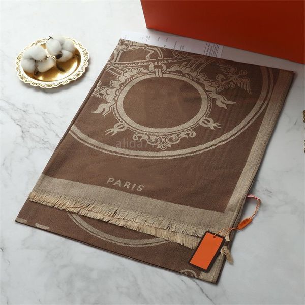 Scarf For Men and Women Oversized Classic Check Shawls Scarves Designer luxury Gold silver thread plaid thin Silk scarfs Shawl size 180x70 c