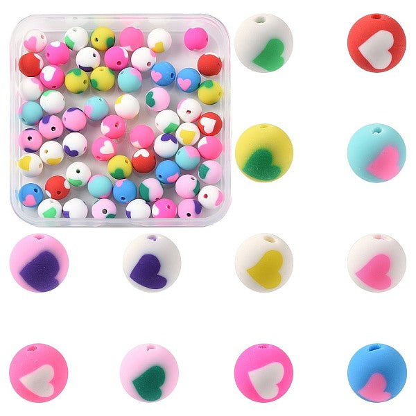 72Pcs 12 Colors Handmade Polymer Clay Beads