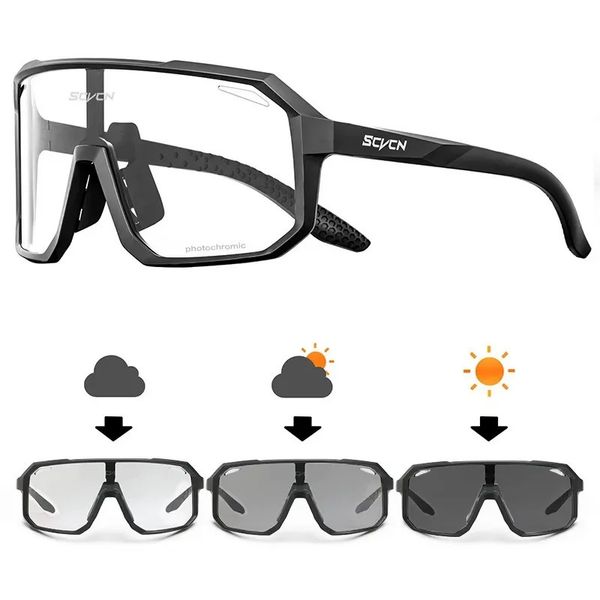 Óculos de ciclismo óculos de sol Pochromic Men Women Mountain Bike Road Road Bicycle Rounding Outdoor Sports Hucking Goggles 250107