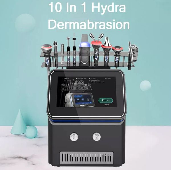 Hot selling 10 in 1 facial skin care beauty salon dermabrasion machine anti aging face lifting acne treatment rf microdermabrasion beauty de