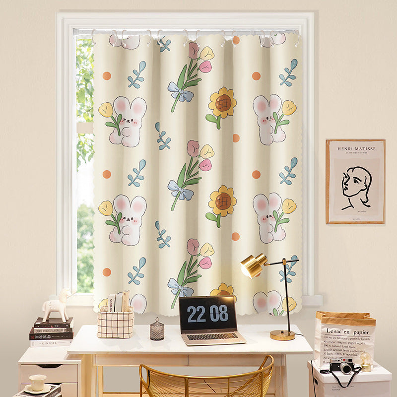 YL-36999 digital printed fabric shower curtain waterproof thick bathroom hook partition curtain