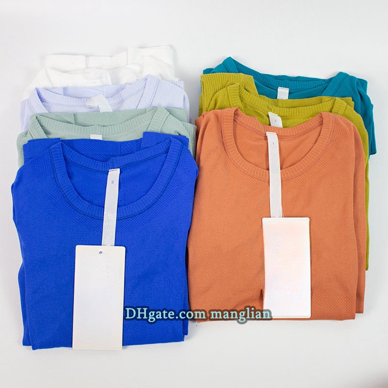 Women Yoga Long Sleeve T-Shirt Lightweight Activewear Stylish Line Details Quick-Dry Elastic Fabric Fitness Training Gym Workouts Solid Colors Comfo