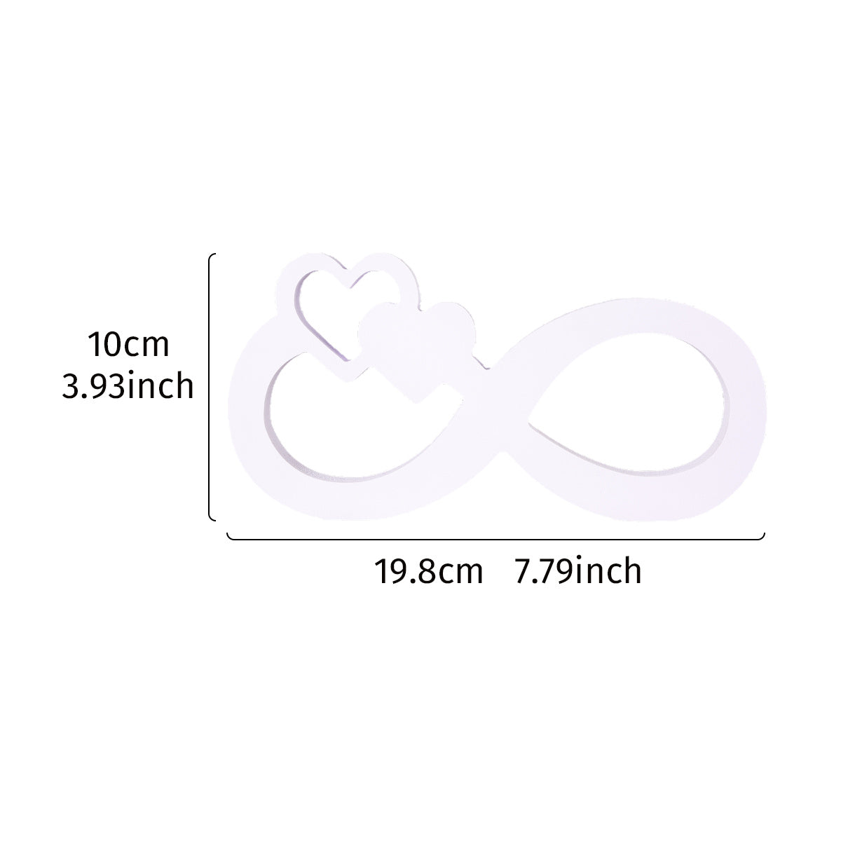 TEMU 1pc Infinity Symbol & Heart Pvc Tabletop Decor, Modern Minimalist Ornament For Home, Festive Wedding Theme Decoration, Indoor Use Without