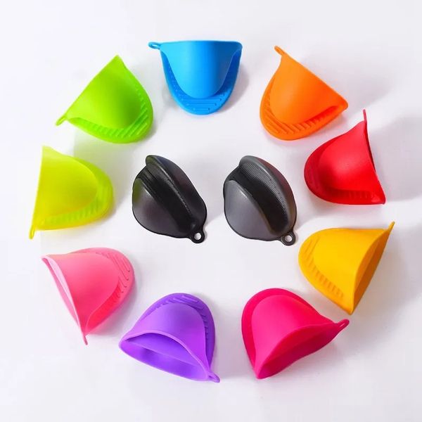 Oven Mitts Silicone Heat Resistant Gloves Clips Baking Oven Mitts Anti-slip Pot Clip Cooking Kitchen Gloves Kitchen Tools