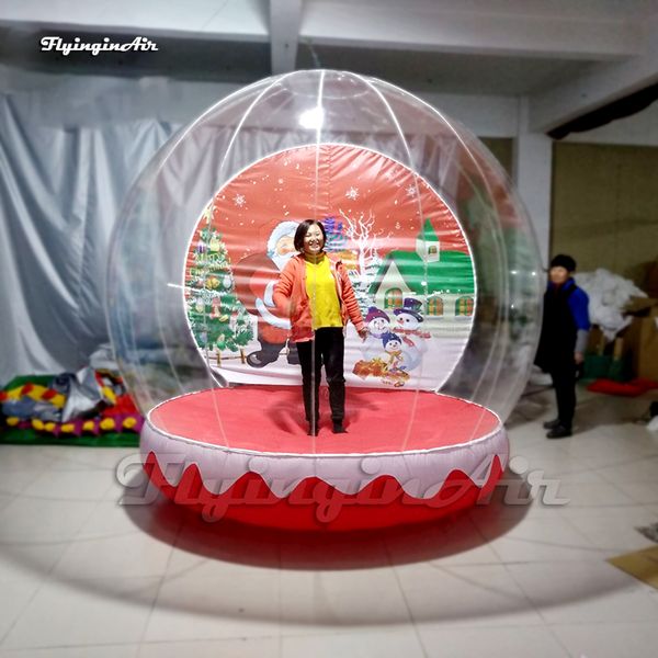 wholesale Advertising Christmas Inflatable Snow Globe Bouncing Bubble Dome Tent Transparent Photo Booth Adult Inside For Yard Decoration
