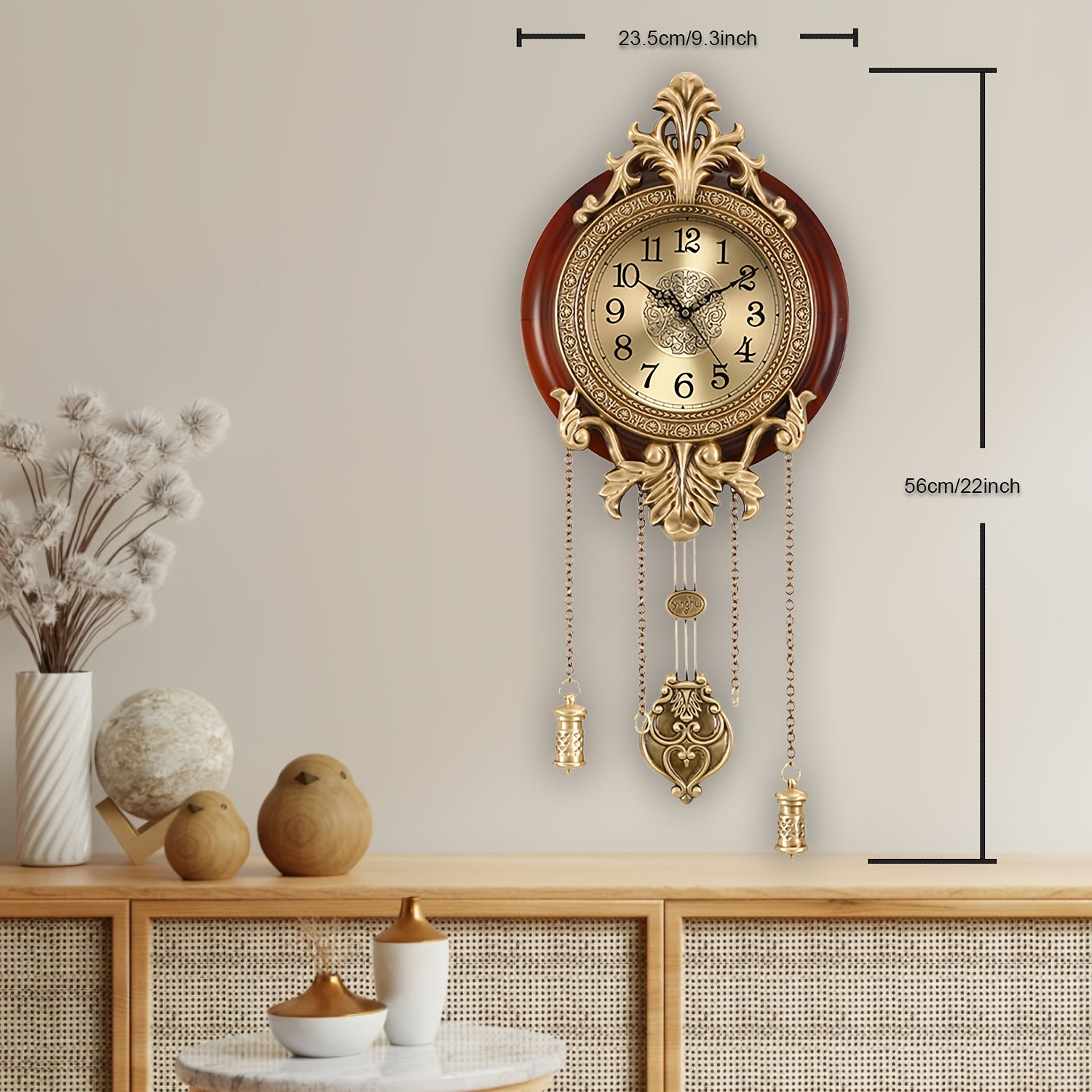 TEMU Vintage European Victorian -inch By , Battery Operated With Swinging For Living Room Bedroom Decor