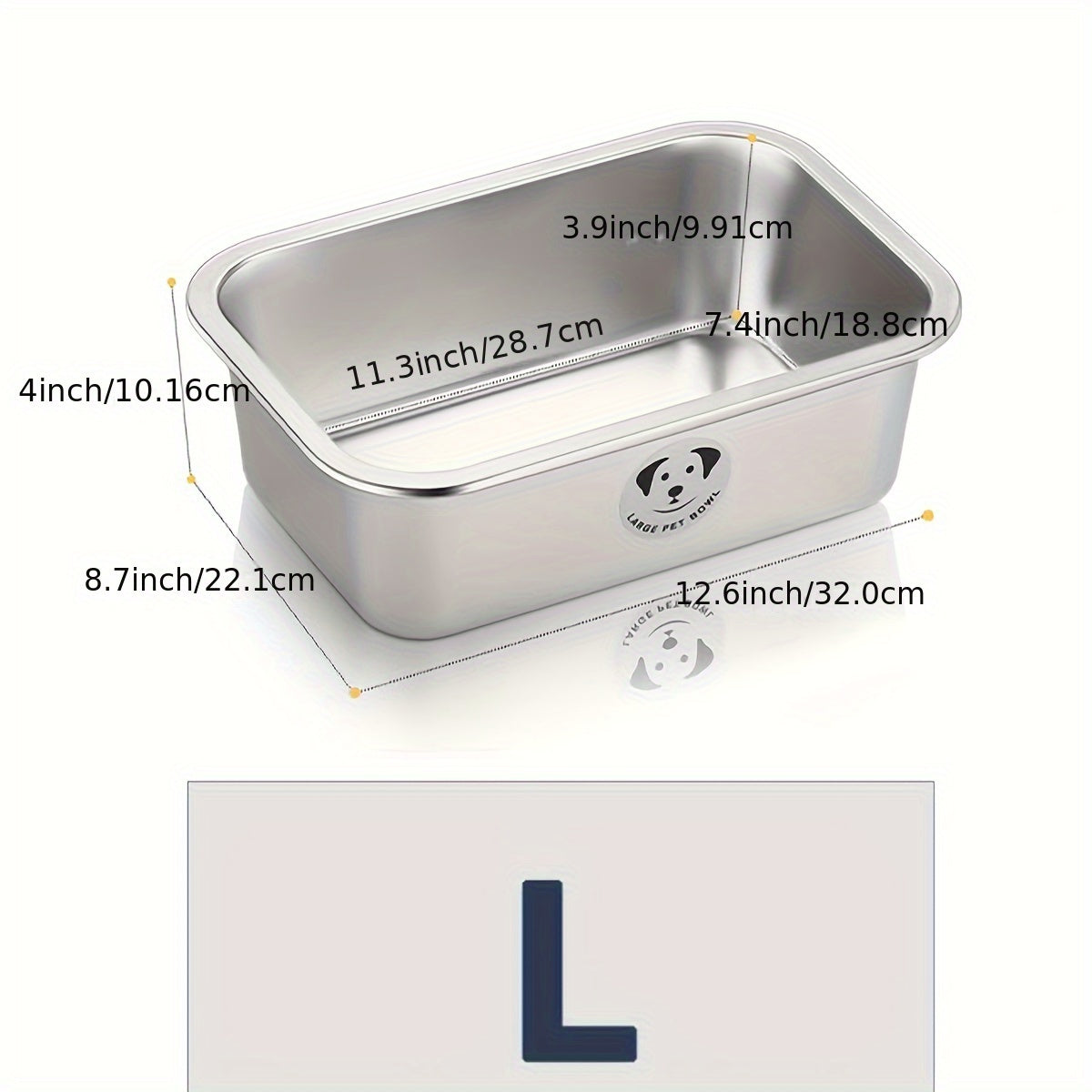 TEMU Stainless Bowls For Large Dogs, High Capacity Metal Dog Food Bowls, And Water Bowls For Large, , And Huge Dog