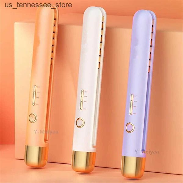 Hair Curlers Straighteners New Arrival Portable Orange Electric Ceramic Hair Curler Fluffy Hair Curler Corn Perm Wet Dry Double Use Hair Sty