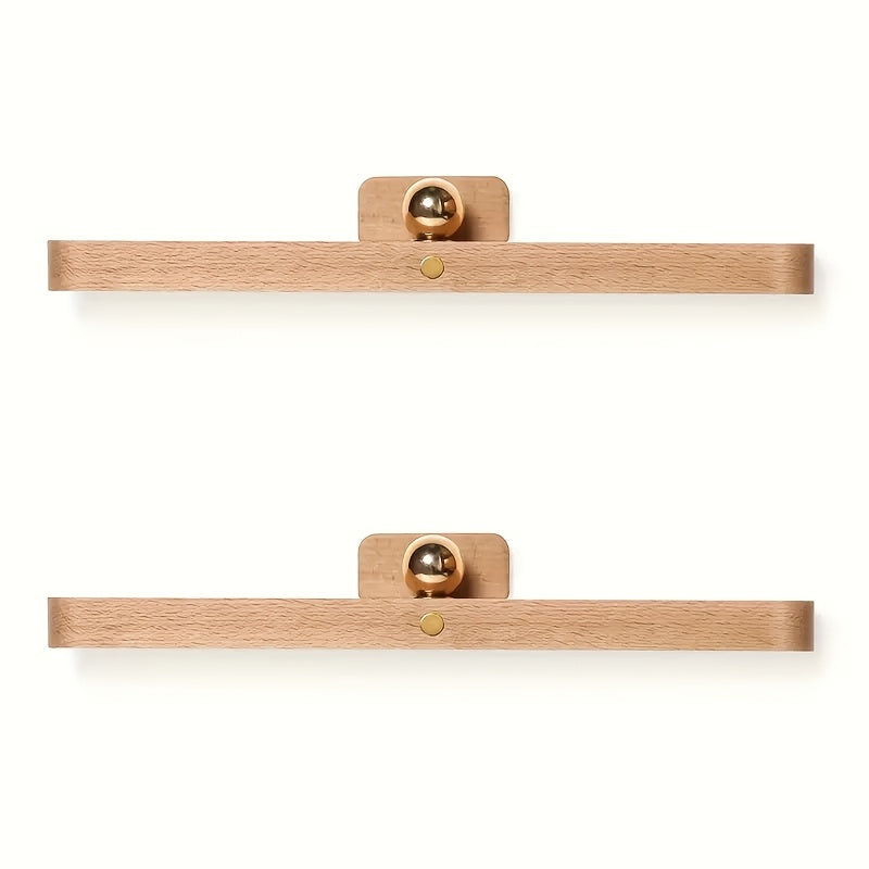 TEMU 2-pack Unfinished Wooden Led Wall Sconces, Touch-controlled Adjustable Brightness, Rechargeable Lithium Battery, Usb Included, Energy- Mirror