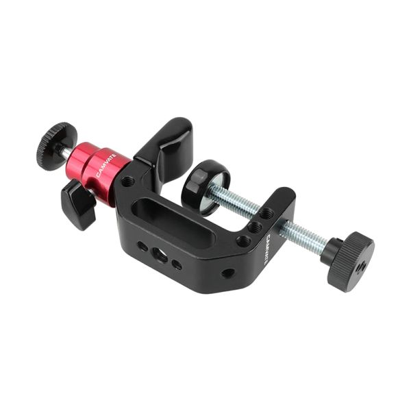 CAMVATE C-Clamp + 360° Swivel Ball Head Mount With 1-4&quot;-20 Thread For Monitor,Video Light,Flash,Microphone,Flashlight Mounting