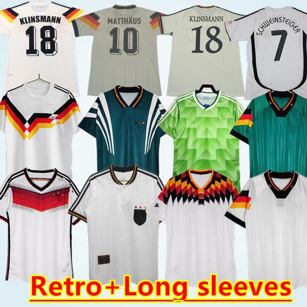 Germany mens Retro Soccer Jersey home away KLINSMANN Matthias football shirts KALKBRENNER Littbarski BALLACK 1980 88 90 92 94 96 98 02 2004