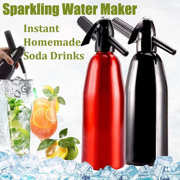 Portable Sparkling Water Generator Flavor Soda Sandblasting CO2 Cocktail Bubble Beverage Pressure Bartender Siphon Accessories Aluminum 2408