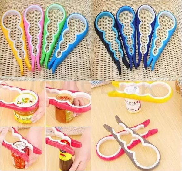 Wholesale In Handy Anti Slip Can Lid Screw Opener Ketchup For Beer Jar Kitchen Twist Tool Bottle Cap Launcher