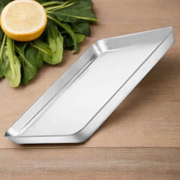 High-Quality Stylish Stainless Steel Square Bakeware Tray - Essential Premium Tool for Perfect Cookie Baking - Ideal Supplies foT250117