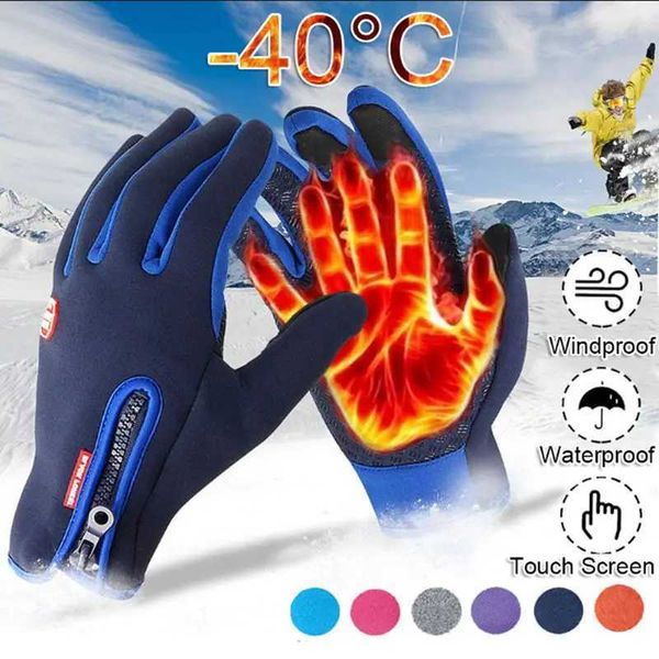 Sports Gloves Winter Gloves for Men Women Touchscreen Warm Outdoor Cycling Driving Motorcycd Resistance Gloves Windproof Non-Slip Gloves z24