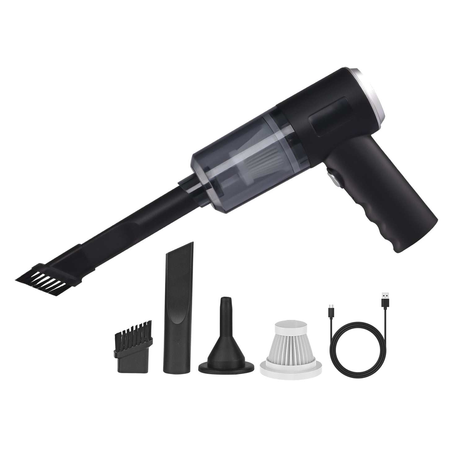 Compact 3-in-1 Handheld Car Vacuum Cleaner - Versatile and Convenient for On-the-Go Cleaning