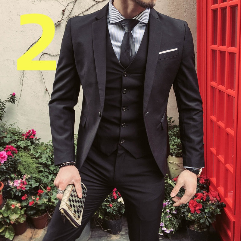 Slim k1413 Fit Wedding Suit - High-End Fashion Business Attire