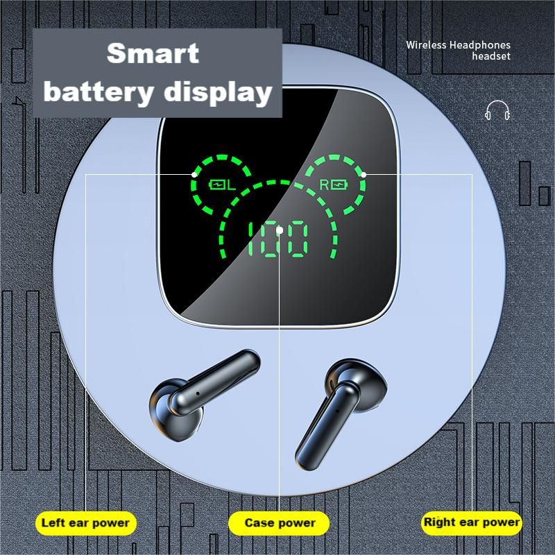 Sport Earphone In-Ear Earphone K60 Model TWS Bluetooth headphone Wireless Earphone Two Earbuds with built-in Microphone LED display high Quality Hea