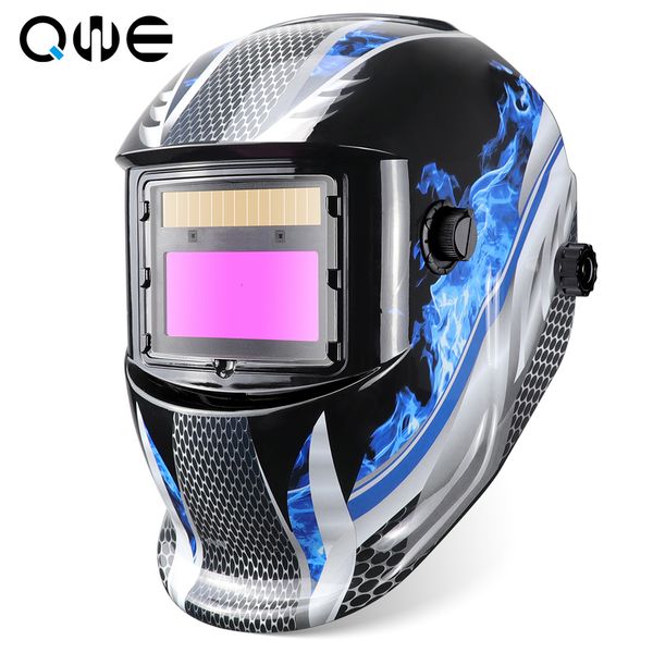 Welding Helmets Auto Darkening Helmet Adjustable Range MIG MMA Electric Welding Mask Helmets Welding Lens Caps for Welding Machine Professio