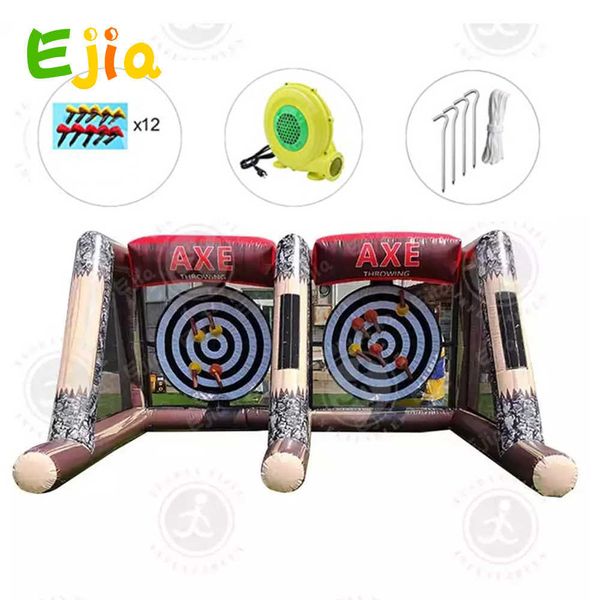 Outdoor Interactive Sport Target Shooting Games Double Inflatable Axe Throwing Games For Sale