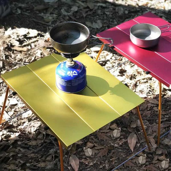 Camp Furniture Viajante Tabela de liga de alumínio ao ar livre portátil pequeno volume de camping de lazer Campo de campicing Tabela de dobr