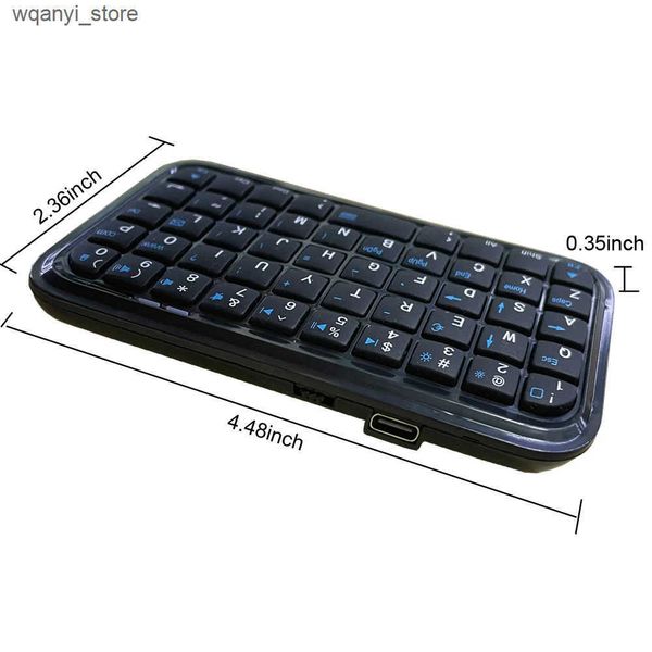 Keyboards Portable mini charging 3.0 keyboard ultra-thin C-type charging wireless pocket keyboard 49 keys suitable for tablets and smartphon