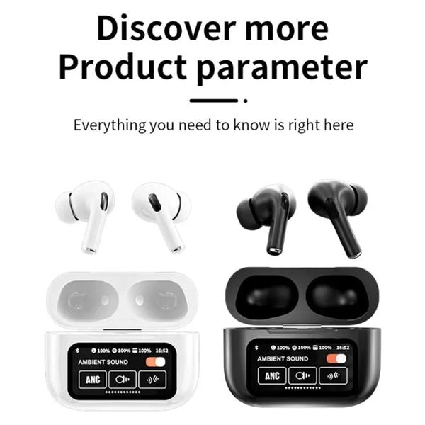 TWS Earphones with Noise reduction LED Display Chip Transparency Rename GPS Headphone Wireless Charging Bluetooth Headphones A9Pro A10Pro Ea