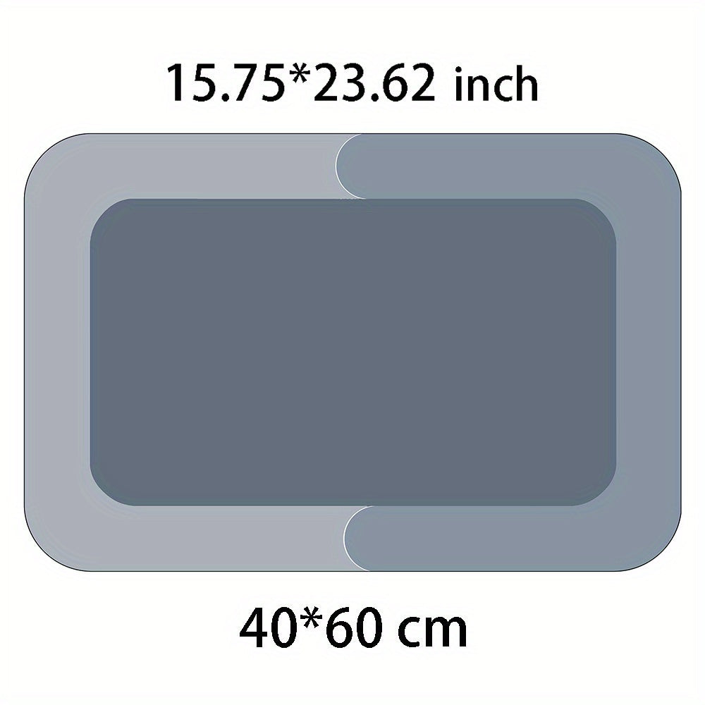 TEMU Non-slip Bath Mat - Super Absorbent Quick-dry Bathroom With Soft Diatomite Surface & Pvc Backing, Extra Thick (1cm) Non-slip Floor Carpet For