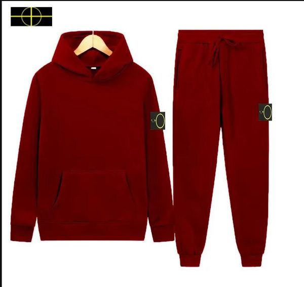 Stone Jacket Islandehoodie Spring Autumn Autumn Feminino Menina Moda Moda Classic Solid Casual Sports Sports é Land Men's Duas peças com cap