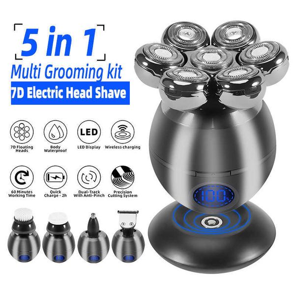Rechargeable 5in1 Multi Grooming Kit Beard Hair Shaver For Men Body Trimmer Facial Electric Razor Balde Shaving hine