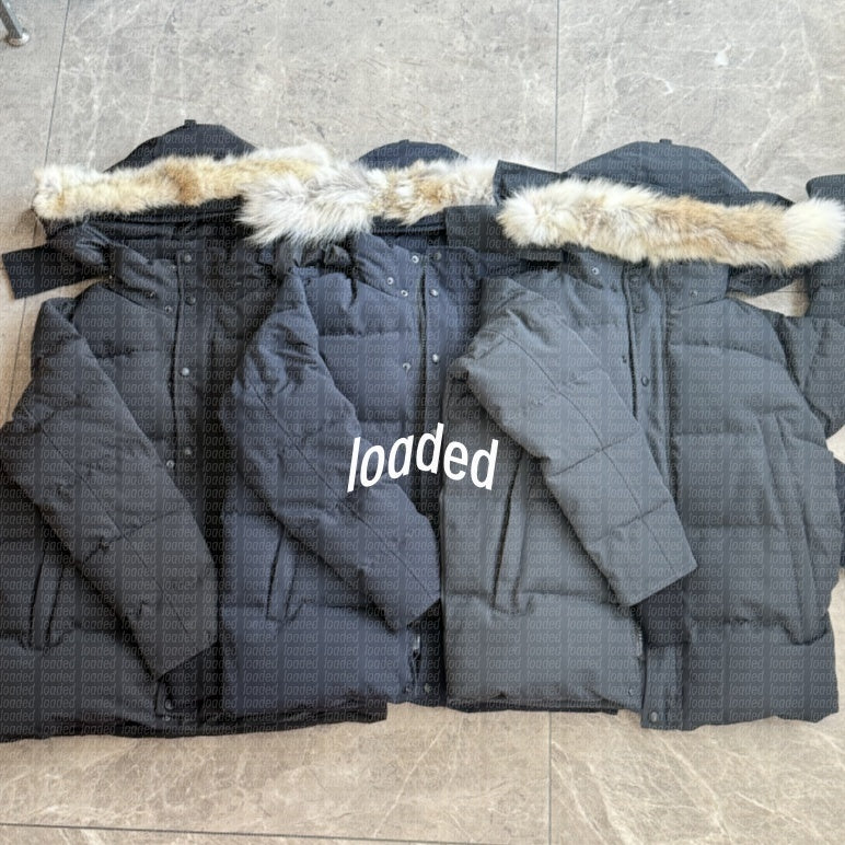 Designer Jacket High Quality Canada Men Down Coat Real Big Wolf Fur Women Wyndham Overcoat Clothing Fashion coat Winter Jacket Outerwear Parka Pilot