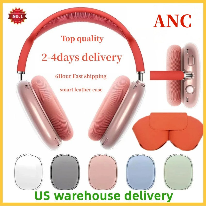 For pro max Accessories Wireless Earphone ANC Top Quality Metal Earmuffs TPU Headphones case